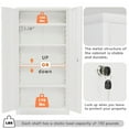 thumbnail image 6 of Homall Metal Storage Locking Cabinet with Doors and 4 Adjustable Shelves 71"H x 31.5"W x 17.7"D Large Capacity Lockable Garage Tall Steel Cabinet for Office, Garage, Home, White, 6 of 7
