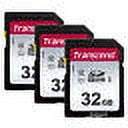 3 X Transcend SDHC 32GB  Memory Card