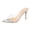 Silver, variant on Modisza Slip on Stiletto Heels for Women Open Pointed Toe Dressy Sandals Ladies Summer Vacation Sandal Party Dressy Slides Blue Size 6