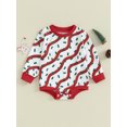 thumbnail image 3 of Baby Girl Christmas Outfit Cowboy Bubble Romper 3M 6M 12M 18M Sweatshirt Oversized Bodysuit Onesie Western Christmas Baby Clothes, 3 of 10