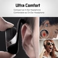 thumbnail image 5 of YUNOVA Small Bluetooth Headphones Wrap Around Head - Sports Wireless Headset with Built in Microphone and Crystal-Clear Sound, Foldable and Carried in The Purse, and 12-Hour Battery Life, 5 of 7
