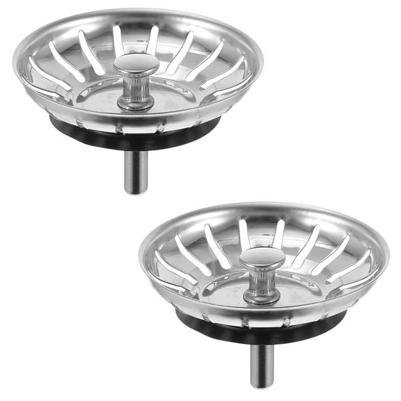 YSNOOWE 2pcs Stainless Steel Basin Cap Drain Cover Sink Accessories Quick Installation for Home