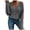 Gray, variant on Herrnalise Women's V Neck Long Sleeve Cable Knit Sweater Drop shoulder Solid Color Pullover Jumper Tops Hollow Out Blouse S-L