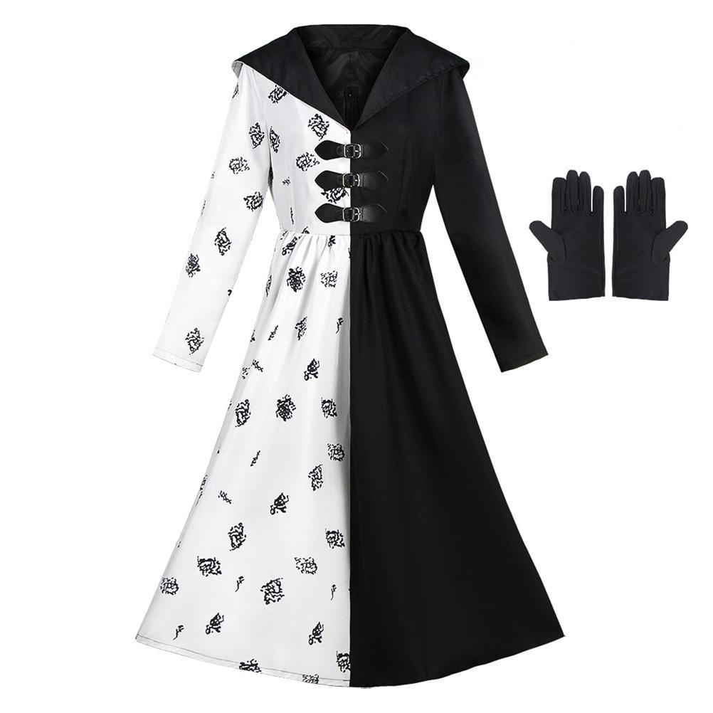 HELEVIA Women Costume Dress with Gloves 