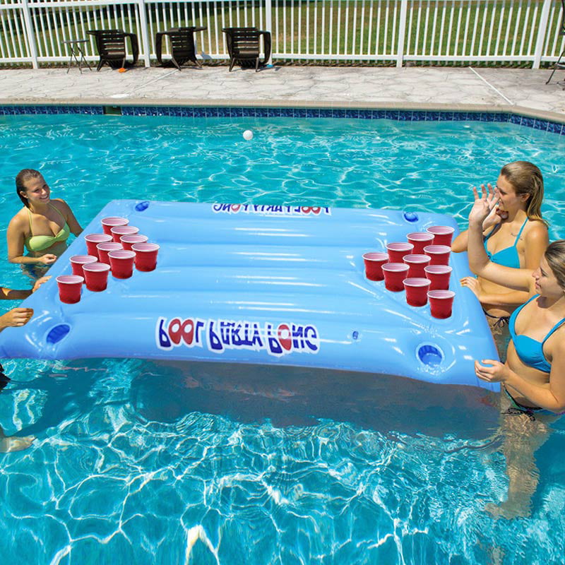 Beer Pong Raft Float Kids Adult Party Pool Pong Table Funny Games Toy 145x60cm 