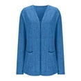 thumbnail image 5 of CENGNIAN No Boundaries Women's Lightweight Long Cardigan,Ladies Open Front Long Sleeve Sweaters with Pockets,Womens Fall Casual Loose Tops,Blue,Size XXXL, 5 of 7