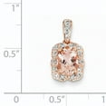 thumbnail image 2 of 14K Or Rose Diamant & Pendentif Morganite, 2 of 2