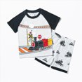 thumbnail image 2 of Toddler Boy Casual Outfit Set Short Sleeve Excavator Graphic Tee Drawstring Shorts 2 Piece Summer Clothes Sets Kaprioy Baby Boy Clothes, 2 of 9