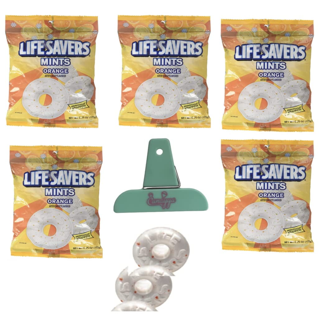 Lifesavers Hard Candy Orange Mint 6.25 Oz Each Bag Individually Wrapped