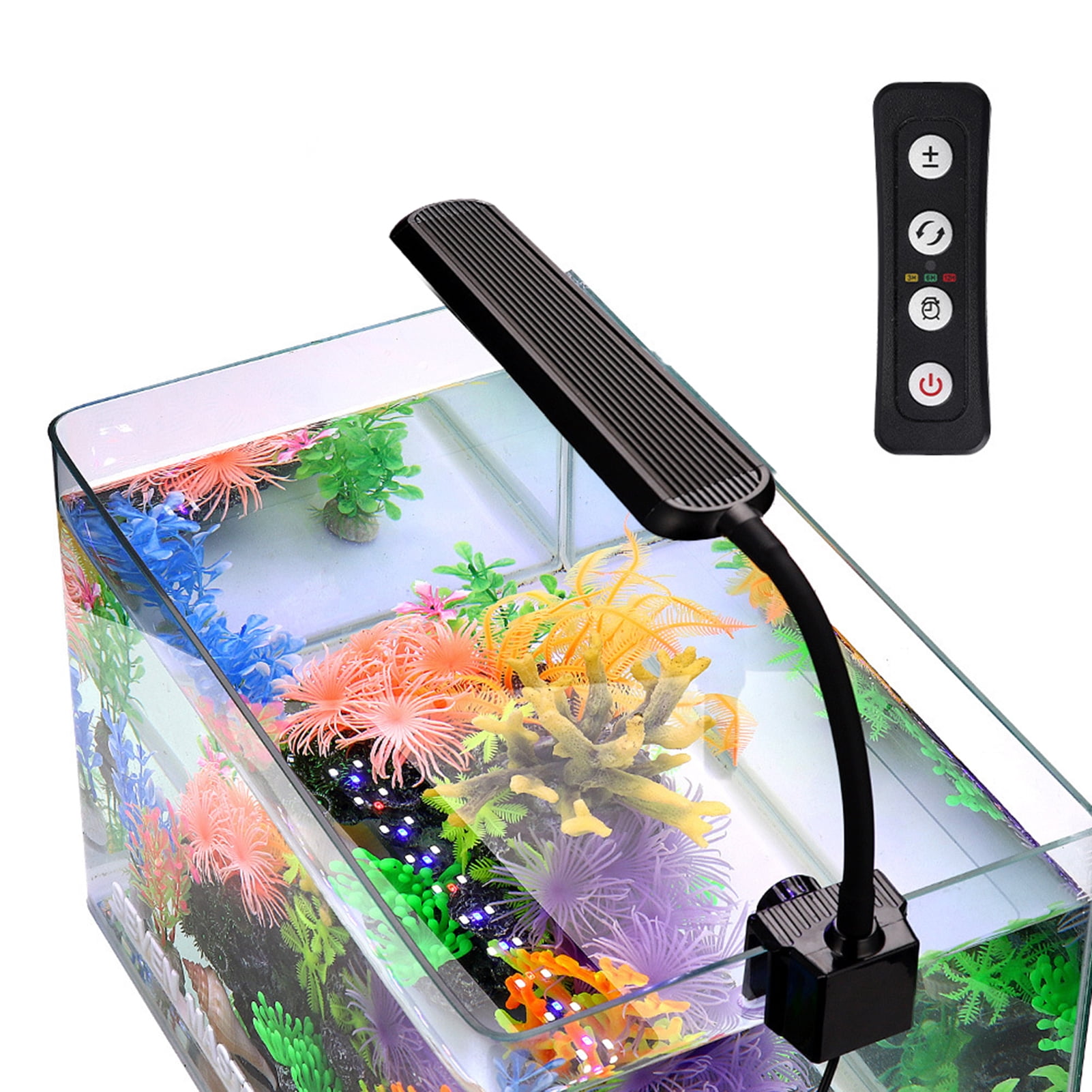 rygai Fish Tank Lamp Adjustable Brightness Soft Light LED Aquarium