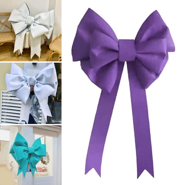 Bowknot Decorativo Hermoso Props Adornos de cumpleaños Decoración Hogar para boda Festival de Navidad Fondo de Pared Macaron Morado Yotijar bowknot