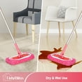 thumbnail image 4 of TidyBliss Reusable Microfiber Mop Pads 6 Pack Compatible with Sweeper (Pink), 4 of 9