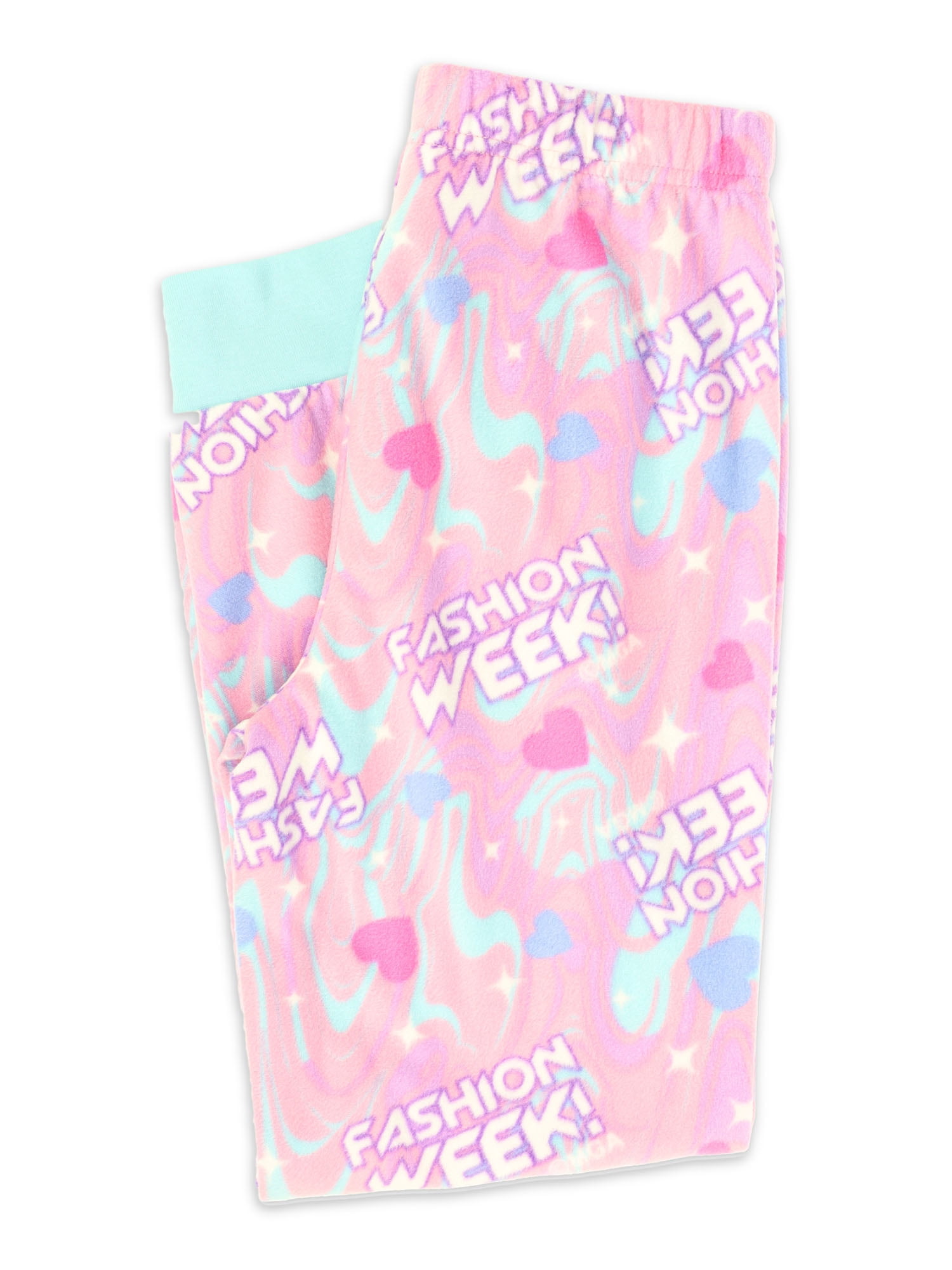 L.O.L. Surprise! Girls 2 Piece Long Sleeve Top with Pants and Slippers Pajama Set, Sizes 4-12