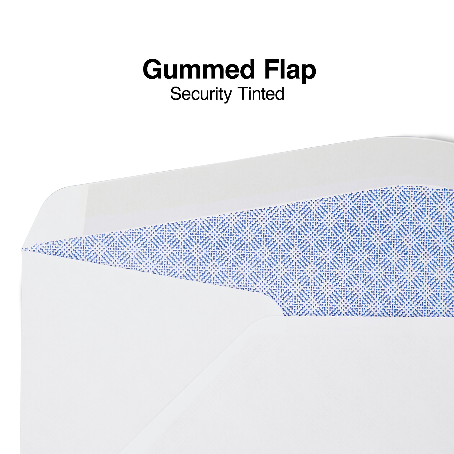 Staples Gummed Security Tinted Business Env. 4 1/8" x 9 1/2" White Wove 500/BX 918161