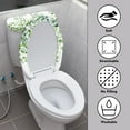 thumbnail image 3 of COEQINE Light Green Leaf Toilet Lid Dust Cover 2 Pcs Set, Easy Installation Machine Washable Elastic Bottom Toilet Cover Set for Home Bathroom Decor, 3 of 7