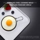 thumbnail image 2 of EeaseMX BESTONZON - Molde de acero inoxidable para cocinar (2 unidades), antiadherente, para huevos fritos, tortitas, moldes de cocina (negro), 2 of 7