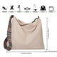 thumbnail image 3 of Bolso bandolera de pana para mujer, bolso bandolera informal de gran capacidad para compras, color beige, 3 of 4