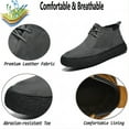 thumbnail image 3 of Men's Casual Boots Leather Suede Non-slip for Walking Camping Comfort Outdoor Classic Chukka Shoes Gray 8.5 US, 3 of 7