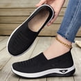 thumbnail image 6 of Samdudou Womens Sneakers Closed Toe Slip On Walking Shoes Breathable Lightweight Knit Mesh Upper Sporty Casual Athletic Running Gym Workout Daily Outdoor Footwear, 6 of 7
