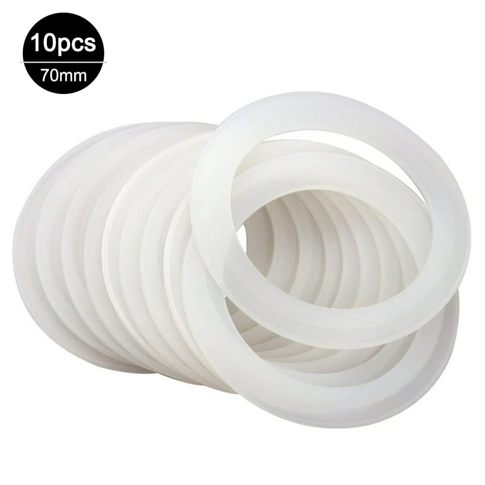 10pcs 70mm/86mm Reusable Silicone Seal Gaskets Rings Kit Replacements