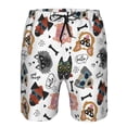 thumbnail image 3 of Zufioo Hip Hop Dog for Men's Casual Beach Shorts, Sports Fitness Quick-drying Drawstring Shorts with Pockets for Home Wear-X-Large, 3 of 6