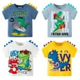 thumbnail image 2 of Boys' Short-sleeved T-shirt Cartoon Dinosaur T-shirt Top Casual Shirt 2-8 Years, 2 of 6