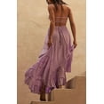 thumbnail image 4 of Women's Y2k Cut Out Backless Maxi Dress Bodycon Long Flowy Dresses Summer Boho Spaghetti Strap Low Cut Cami Dress Clubwear, 4 of 11