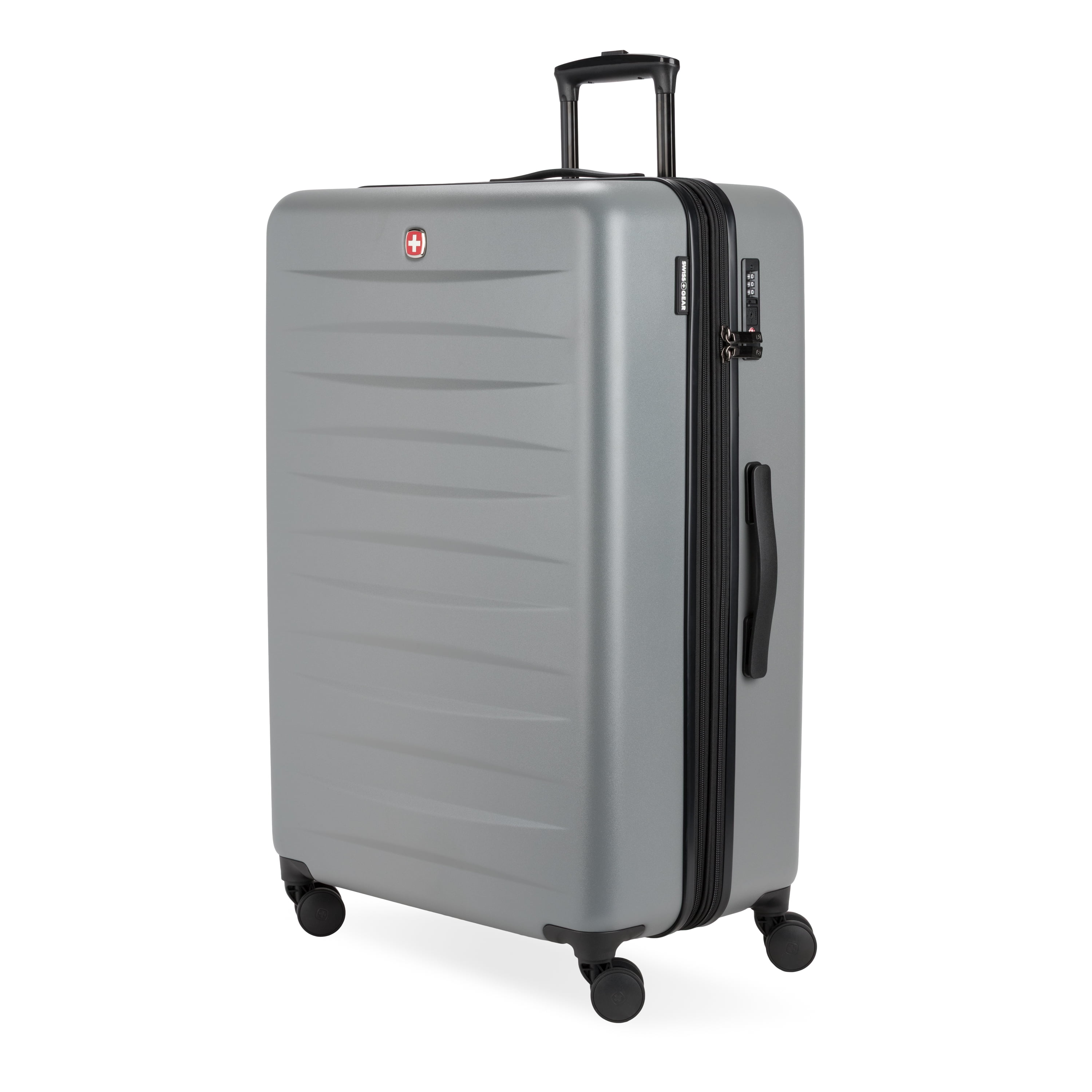 SWISSGEAR Stride Hardside Large Checked Spinner, Charcoal Gray