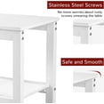 thumbnail image 6 of Stoog Outdoor Patio Rectangular Side Table, 2-Tier End Table for Adirondack Chair, Backyard, Garden, Pool, Lawn, Beach, White, 6 of 10