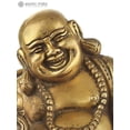 thumbnail image 3 of 8" Laughing Buddha as a Wealth Giver (Vastu Compliant) | Indian Handcrafted Idol, 3 of 4