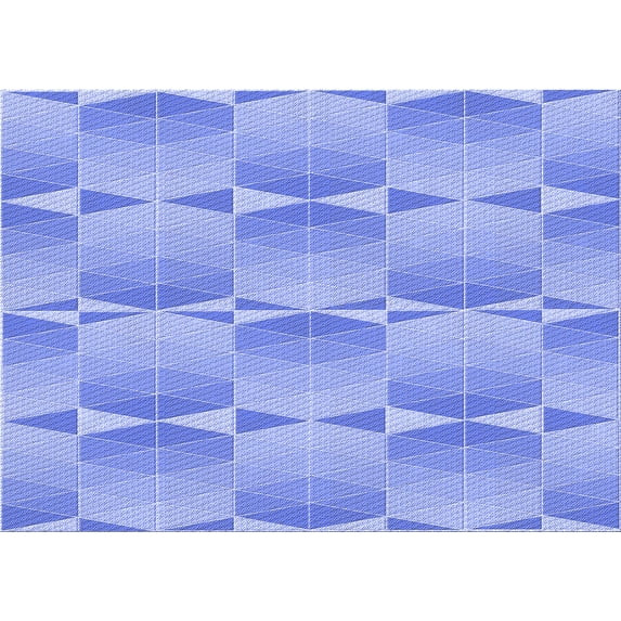 Ahgly Company Indoor Rectangle Patterned Light Slate Blue Area Rugs, 2' x 5'