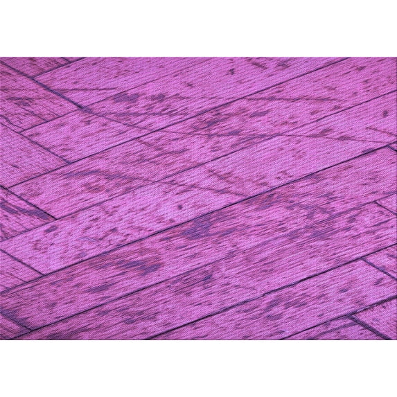 Ahgly Company Machine Washable Indoor Rectangle Transitional Bright Neon Pink Purple Area Rugs, 7' x 10'