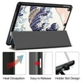thumbnail image 2 of TNP Products Case for iPad 8 / 8th 2020 Gen, iPad 7 / 7th 2019 Generation Cover with Pencil Holder - 10.2 Inch Slim Soft TPU Trifold Stand PU Leather Folio Protective Sleeve Smart Auto Sleep Wake - Great Wave, 2 of 7