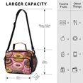 thumbnail image 4 of FORMRS Student Insulated Lunch Bag with Shoulder Strap Reusable Cooler Box for School, Cute Doughnuts Pattern, 4 of 9