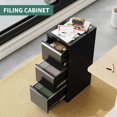 thumbnail image 4 of AKDSteel 3-Drawer Metal File Cabinet with Lock, Heavy Duty Filing Cabinet for Letter/Legal/A4/F4 Documents, Vertical Storage Organizer for Home Office, 4 of 9