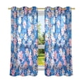 thumbnail image 6 of Yayeee Window Curtains Light Filtering 63"x42" Grommet Panel Pair Home Living Room Decor, Blue Daisy, 6 of 7