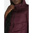 thumbnail image 4 of Big Chill Women's and Women's Plus Chevron Quilted Puffer Jacket with Hood, Sizes S-3X, 4 of 5