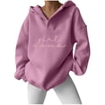 thumbnail image 3 of Women's Mom Oversized Hoodie Sweatshirt Mom Print Mom Letter Print Long Sleeve Pullover Top Ladies Hoodies Pullover Sweatshirt Knit Short Hot Hoodie Clothes Shopping Dz Sweatshirt Knit T Shirt Adult, 3 of 8