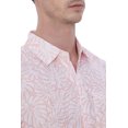 thumbnail image 3 of LA LEELA Men's Hawaiian Shirt Fashion Button Down Short Sleeves Holidays Aloha Party Casual Tops Summer Beaches Shirts for Men S Coral Leaves, 3 of 6