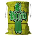 thumbnail image 1 of YUSDECOR Green Clover Storage Basket Laundry Bag with Drawstring Size 18x24 Inch, 1 of 3