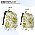 thumbnail image 4 of Naloa Canvas Backpack for Men Women Daisies And Wildflowers Print Rucksack Casual Travel Daypack Large and Small Durable College Tote Satchel Bookbag for Teens, 4 of 8