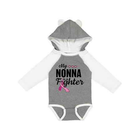 

Inktastic Breast Cancer Awareness My Nonna is a Fighter Gift Baby Boy or Baby Girl Long Sleeve Bodysuit
