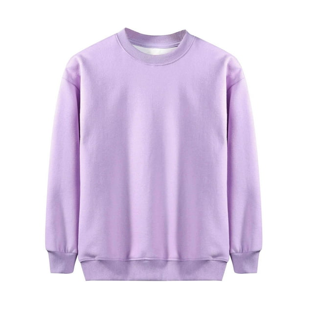 Tranfacy Chandail pour Filles et Tout-Petits, Chandails à Enfiler pour Enfants, Chandail à Capuche en Velours Uni à Manches Longues et Col Rond pour Enfants