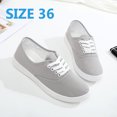 thumbnail image 5 of Zapatillas de lona para mujer con cordones y parte superior baja, tenis casuales ligeros, 5 of 5