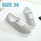 thumbnail image 5 of Zapatillas de lona para mujer con cordones y parte superior baja, tenis casuales ligeros, 5 of 5