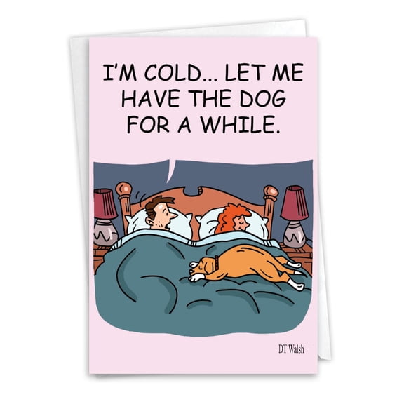 NobleWorks Funny Anniversary Greeting Card with 5 x 7 Inch Envelope (1 Card) Couple, Husband, Wife, Parents Anniversary Congratulations Warm Dog C10880ANG