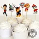 thumbnail image 1 of Decoración de la patrulla canina para niños, suministros de fiesta de cumpleaños, tarjeta de pastel de cachorros, fruta, enchufable, 24 piezas（set 24pcs, 1 of 3