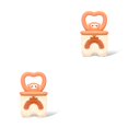 thumbnail image 4 of Qarigey Cepillo de Silicona Lovely Handy Animal Shape Inodoro Niños Niñas Cepillo de Inodoro interior Herramienta de limpieza de 7-14 Edad Marrón 2piezas Qarigey CBP196206, 4 of 6