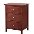 thumbnail image 2 of JERFIT Transitional Cherry Nightstand with 3 Drawers, Bedside Table with Wood Grain Finish for Bedroom, 2 of 6
