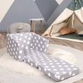 thumbnail image 4 of Delsit Toddler 2 in 1 Flip Open Kid Sized Lounge Chair, Grey & White Stars, 4 of 6